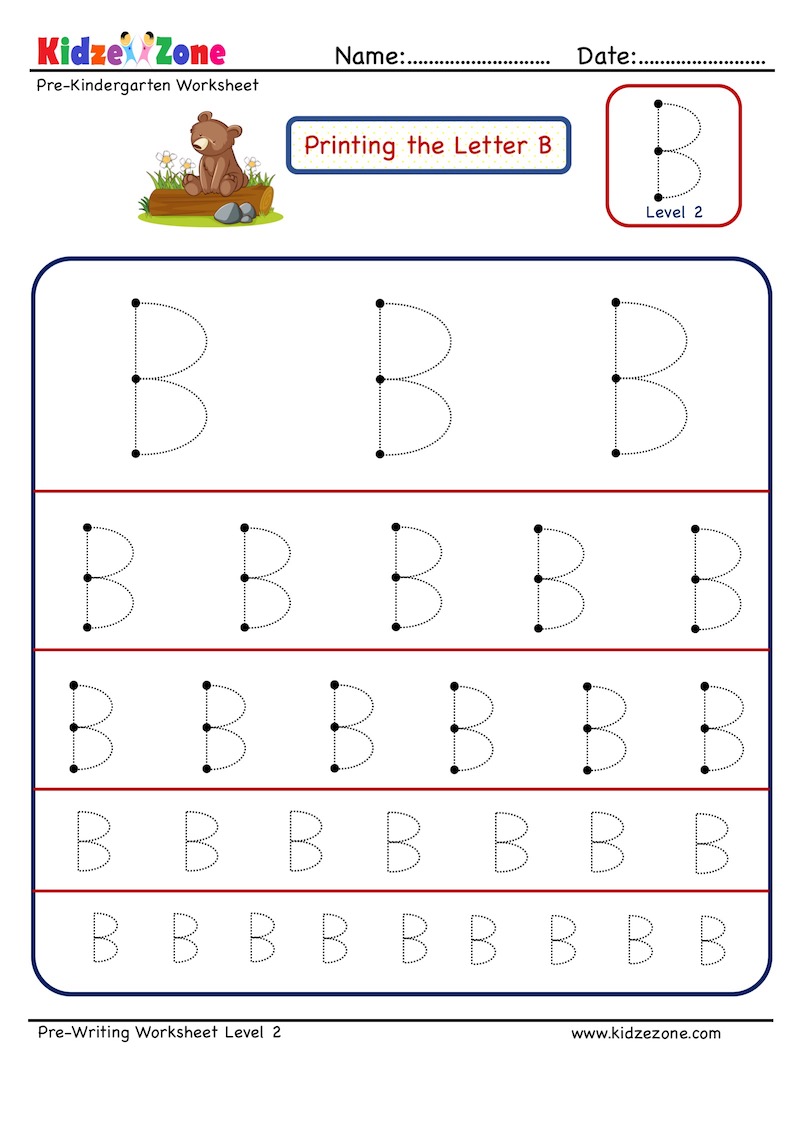 90 Letter B Tracing Worksheets 55