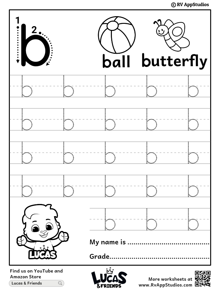 90 Letter B Tracing Worksheets 56