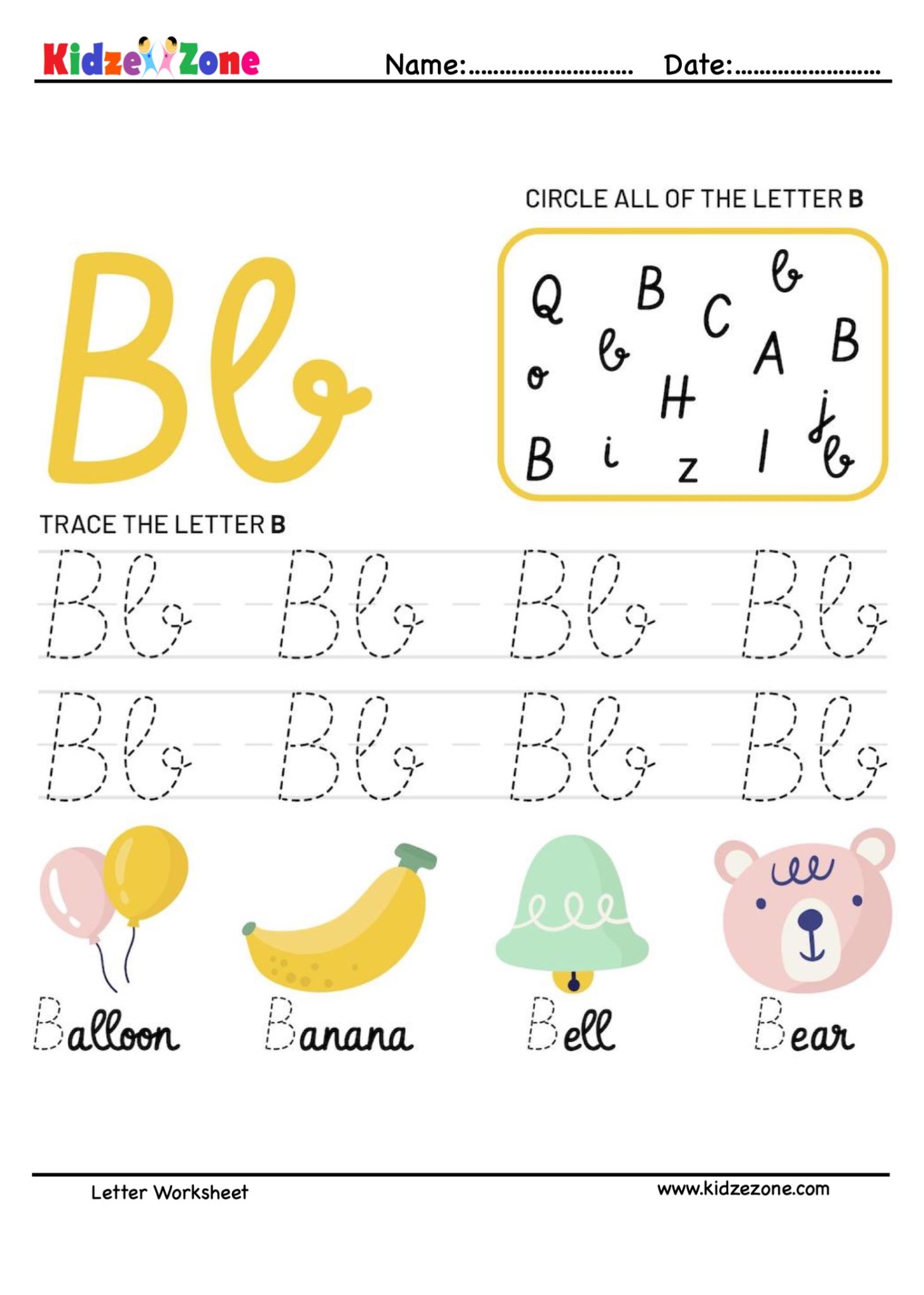 90 Letter B Tracing Worksheets 58