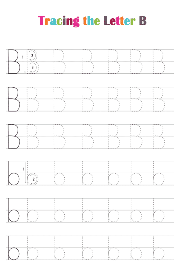 90 Letter B Tracing Worksheets 60