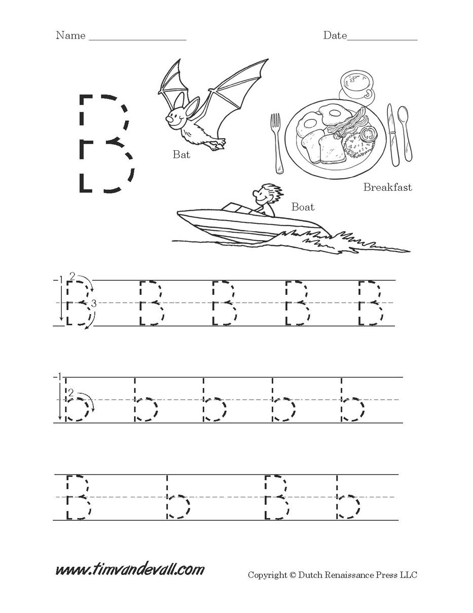 90 Letter B Tracing Worksheets 62