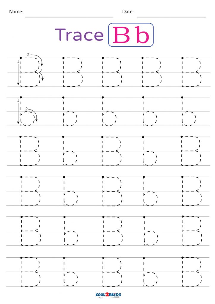 90 Letter B Tracing Worksheets 64