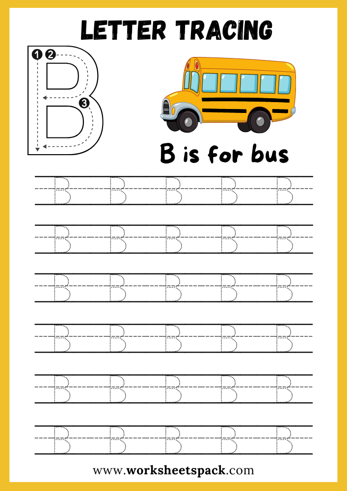 90 Letter B Tracing Worksheets 66