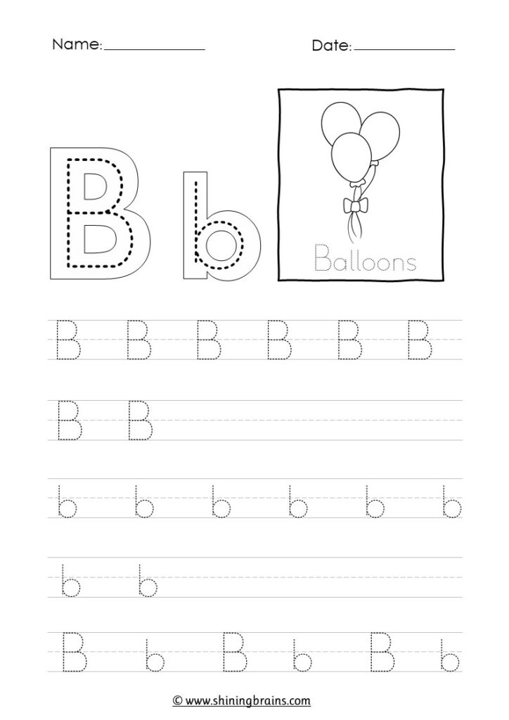 90 Letter B Tracing Worksheets 71