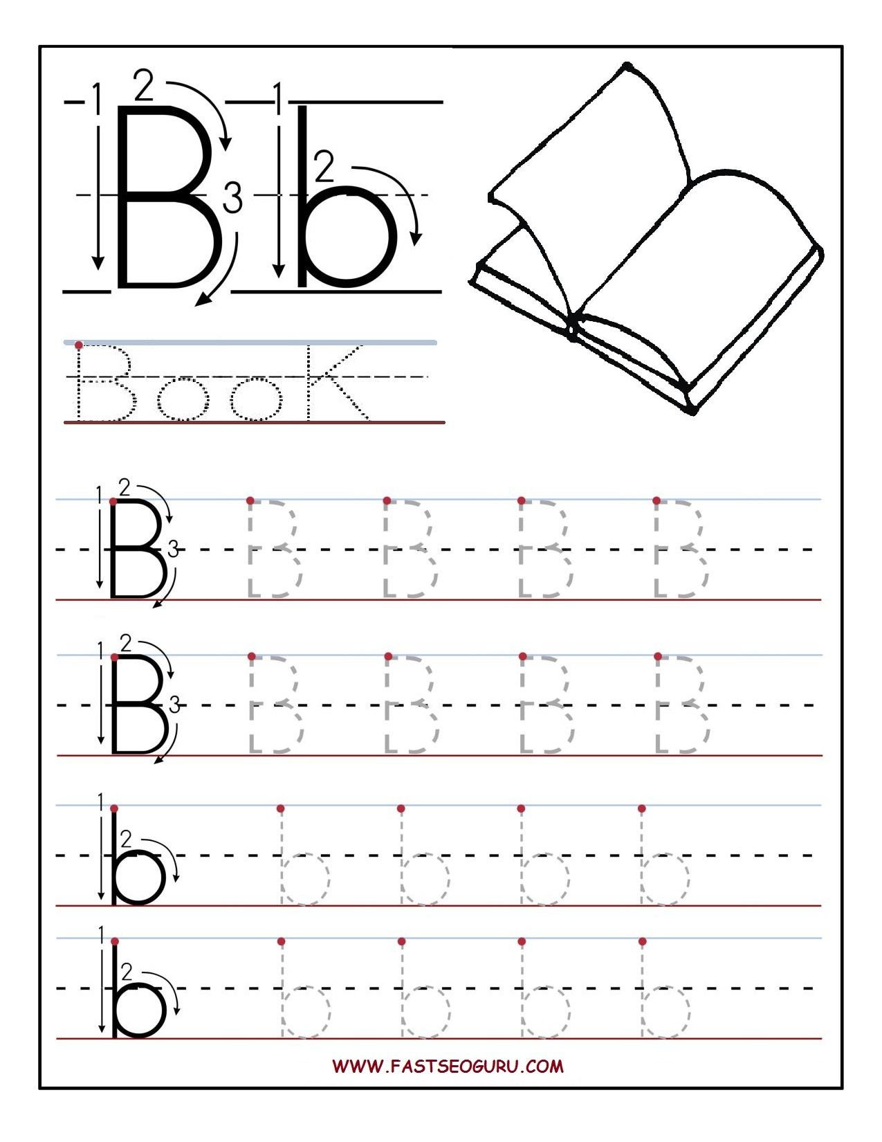 90 Letter B Tracing Worksheets 76