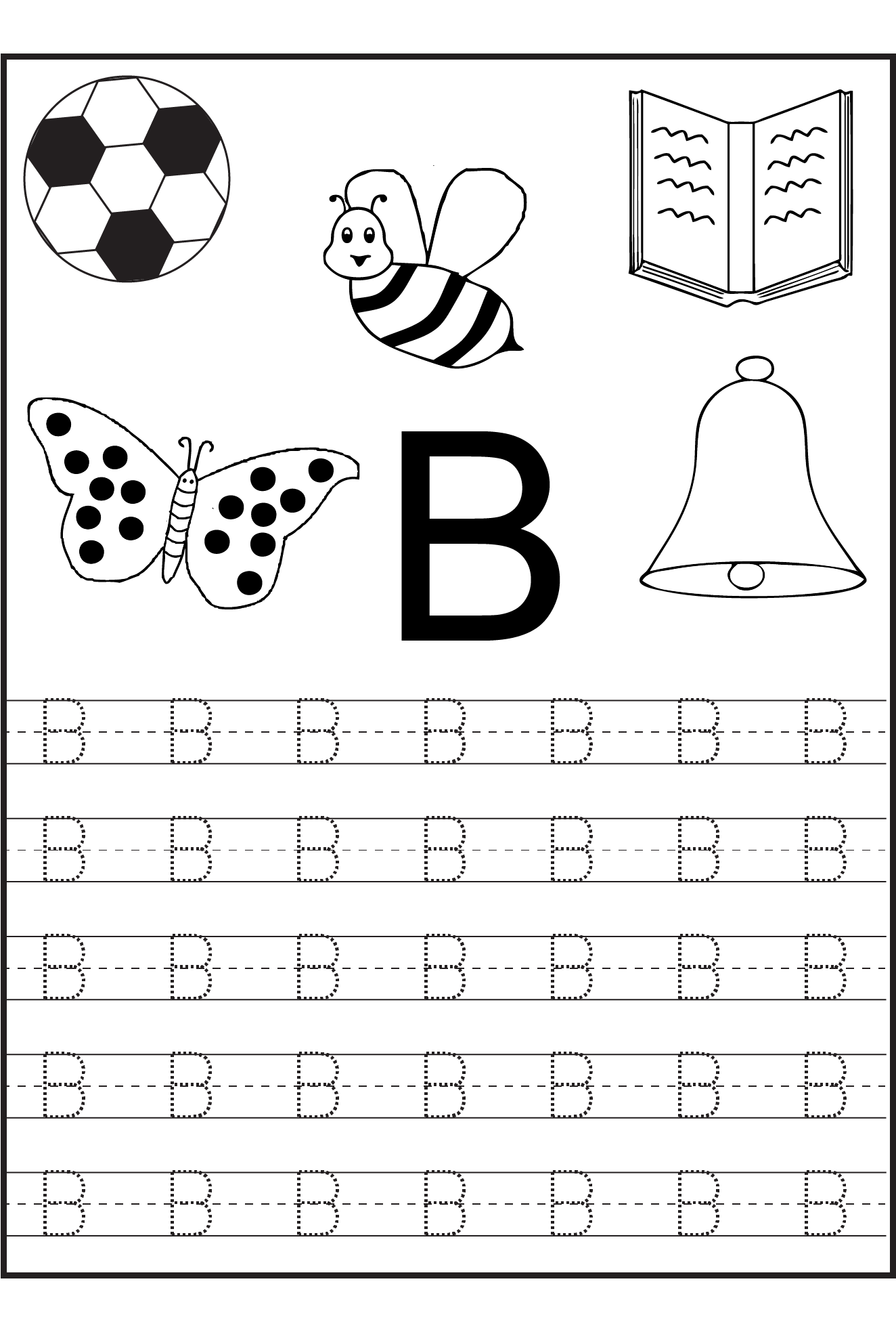 90 Letter B Tracing Worksheets 78