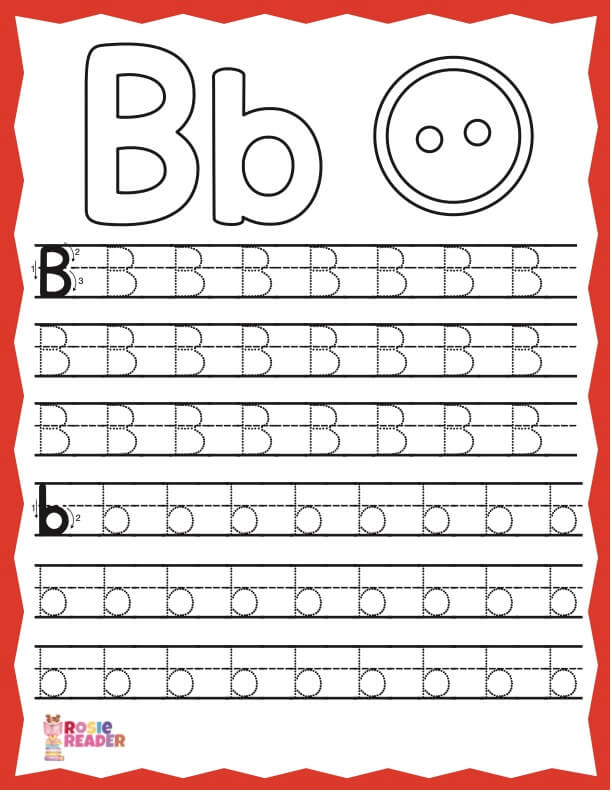 90 Letter B Tracing Worksheets 82