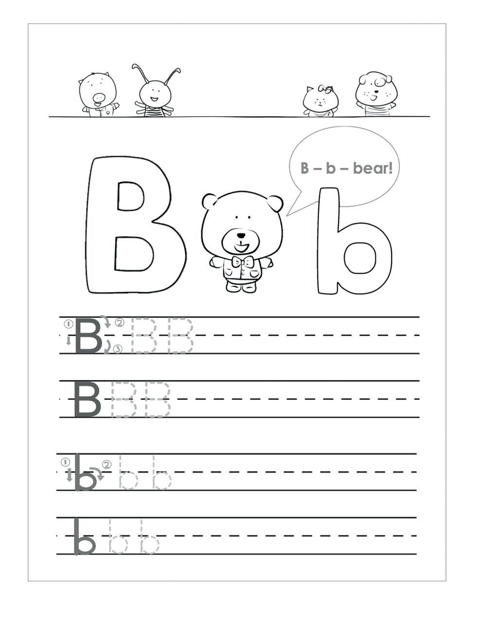 90 Letter B Tracing Worksheets 83