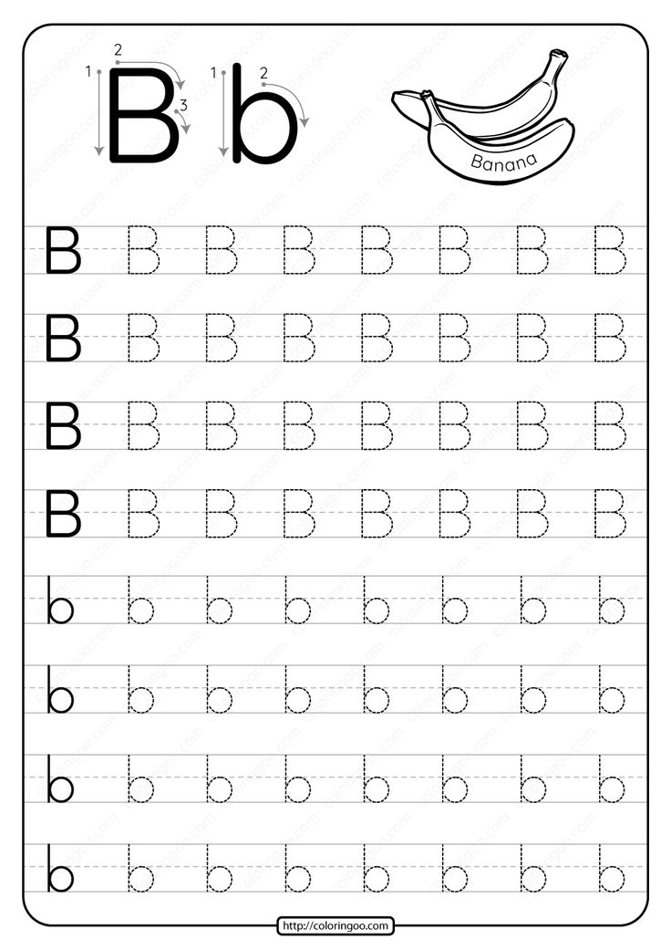 90 Letter B Tracing Worksheets 9