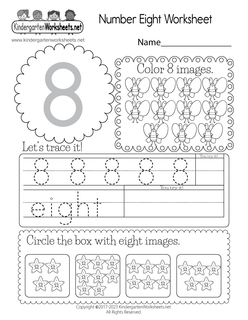 90 Number 8 Worksheet Preschool 22