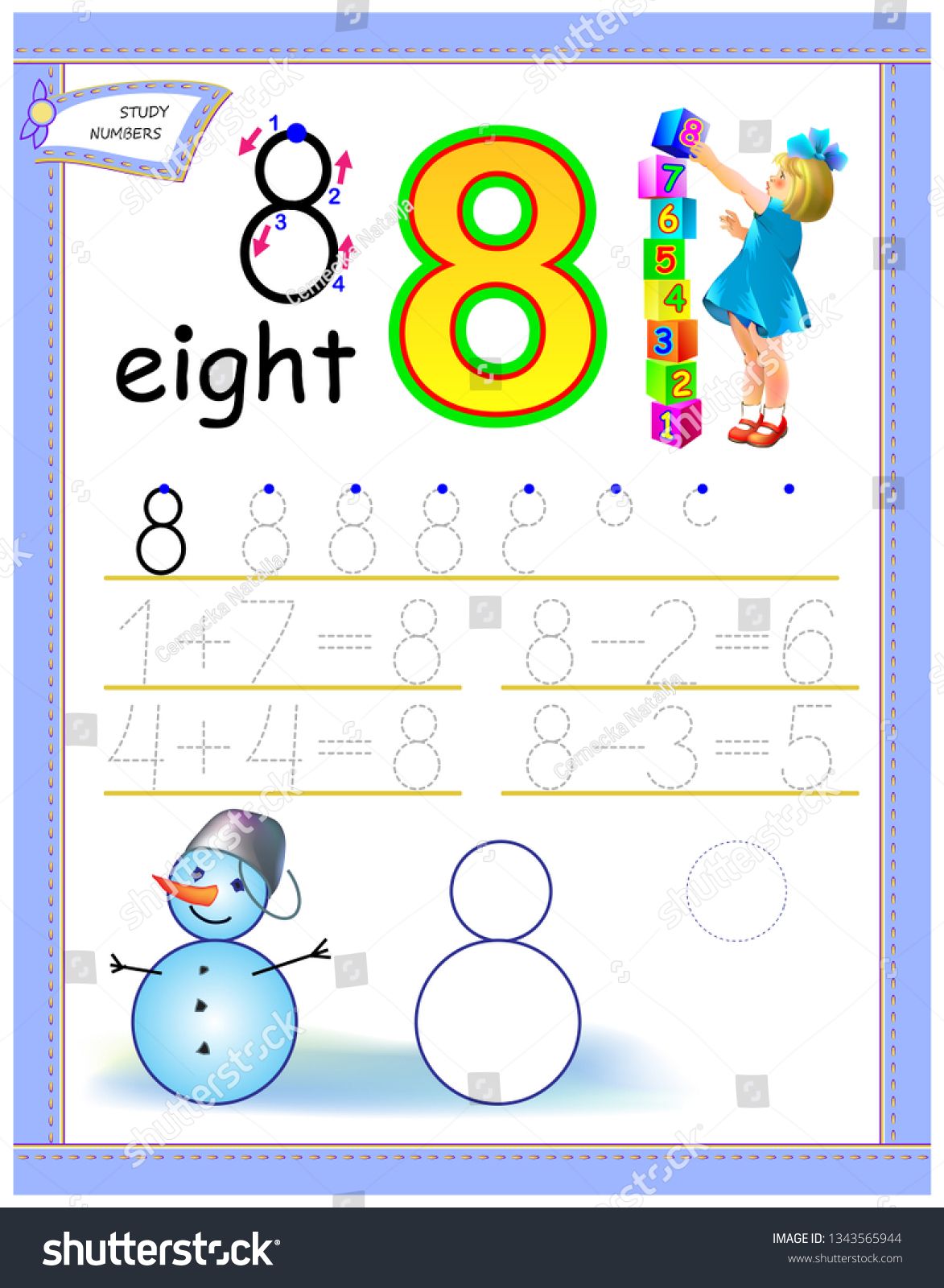 90 Number 8 Worksheet Preschool 34