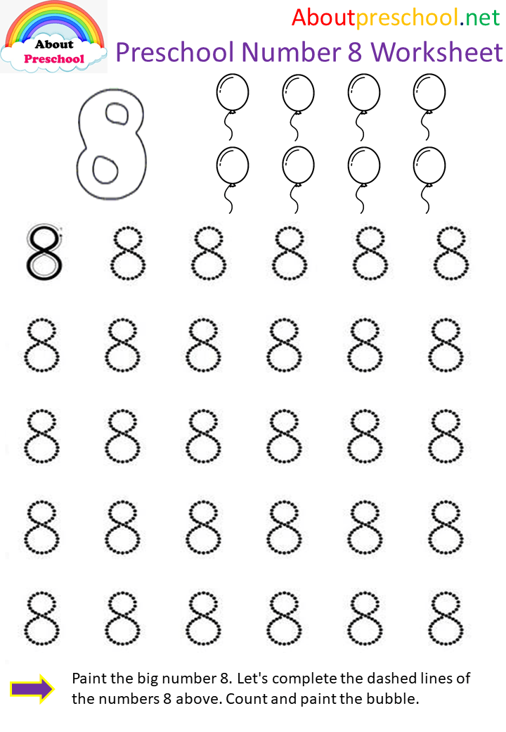 90 Number 8 Worksheet Preschool 40