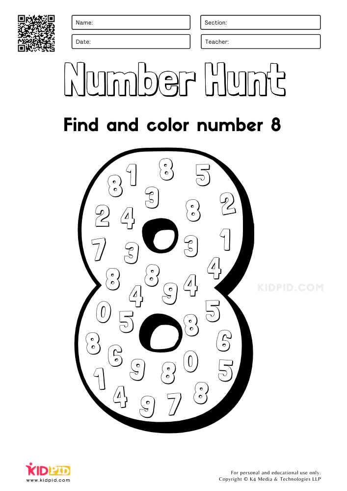 90 Number 8 Worksheet Preschool 44