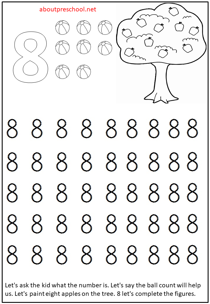 90 Number 8 Worksheet Preschool 81