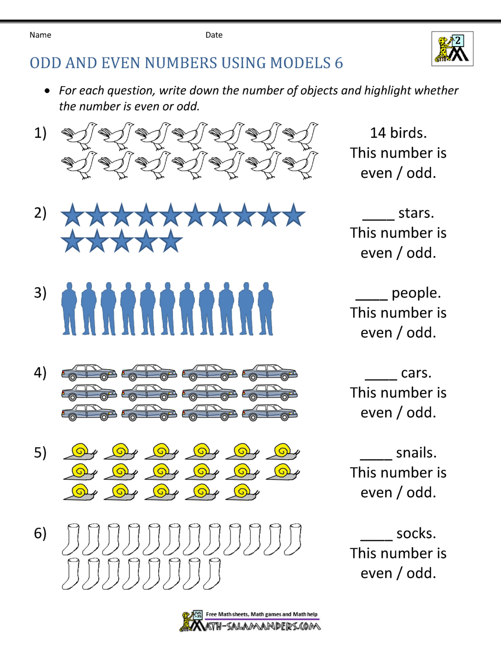 90 Odd And Even Worksheets 11