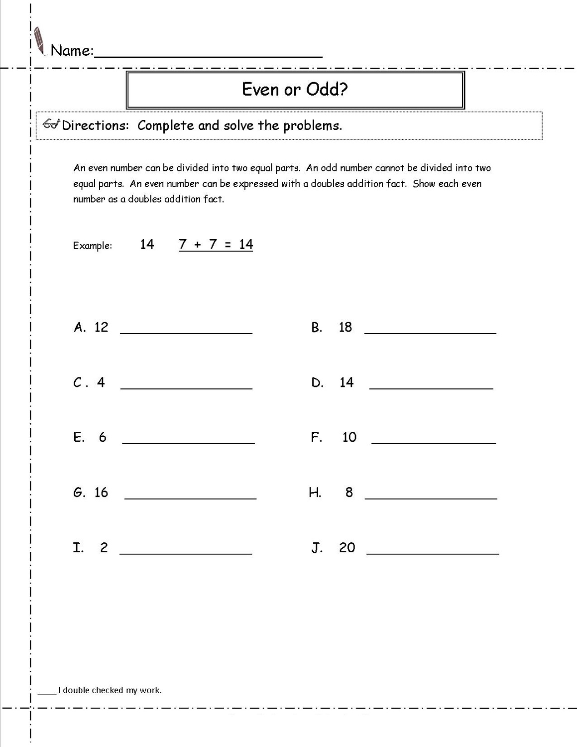 90 Odd And Even Worksheets 21