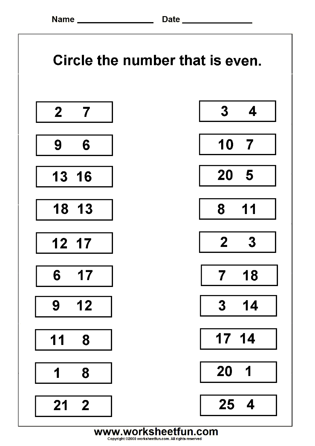 90 Odd And Even Worksheets 30