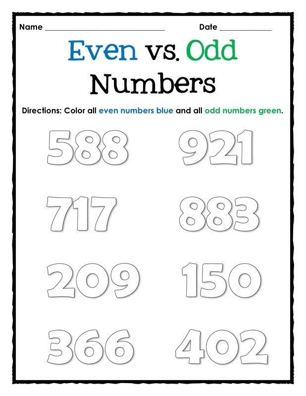 90 Odd And Even Worksheets 38