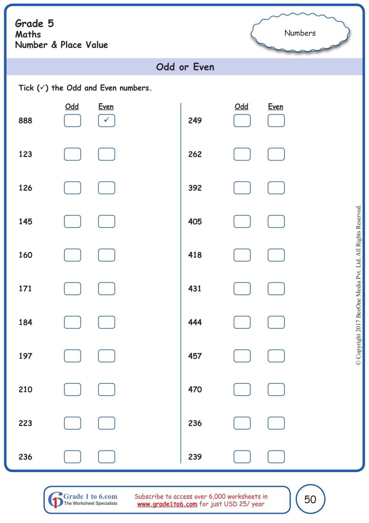 90 Odd And Even Worksheets 58