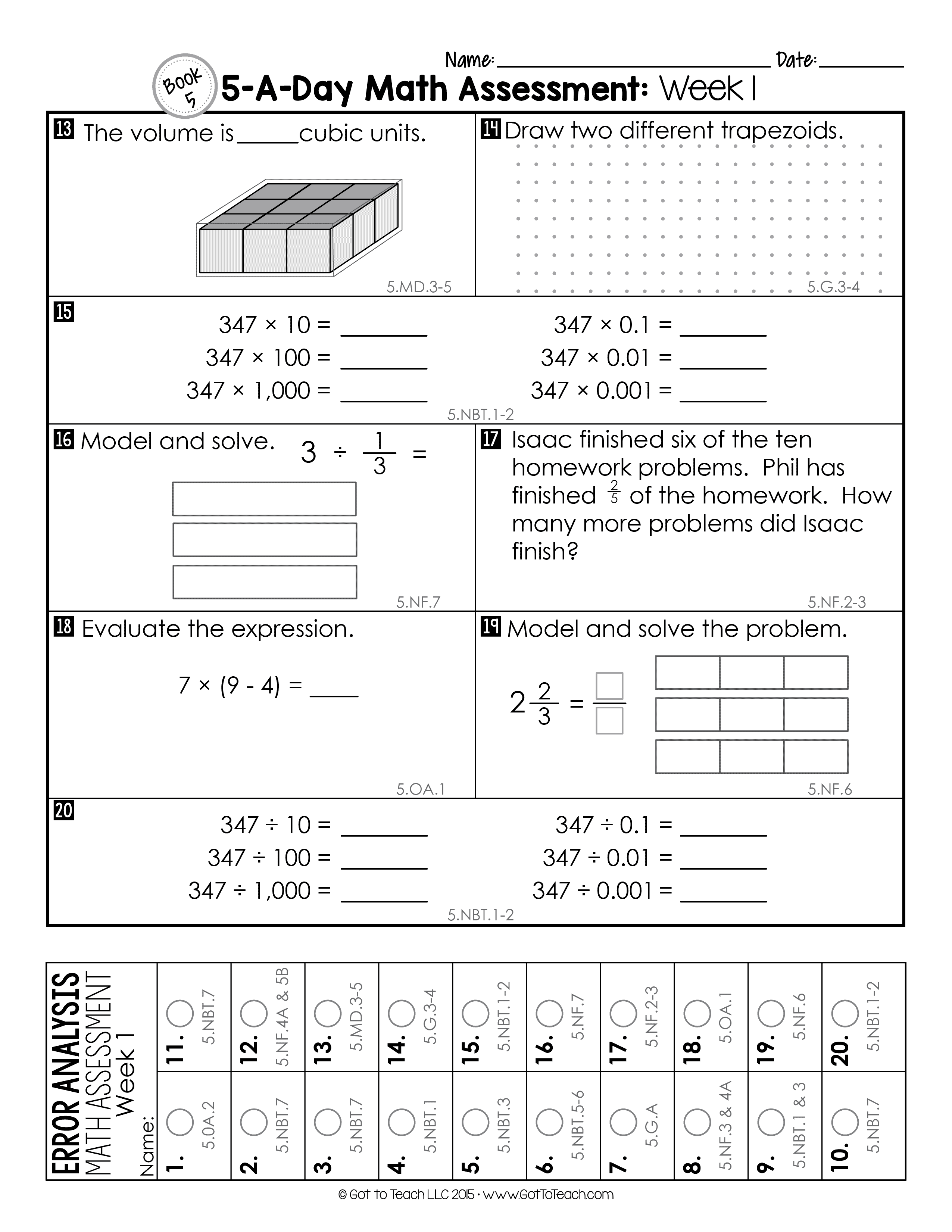 90 Printable 5Th Grad Math Worksheets 27