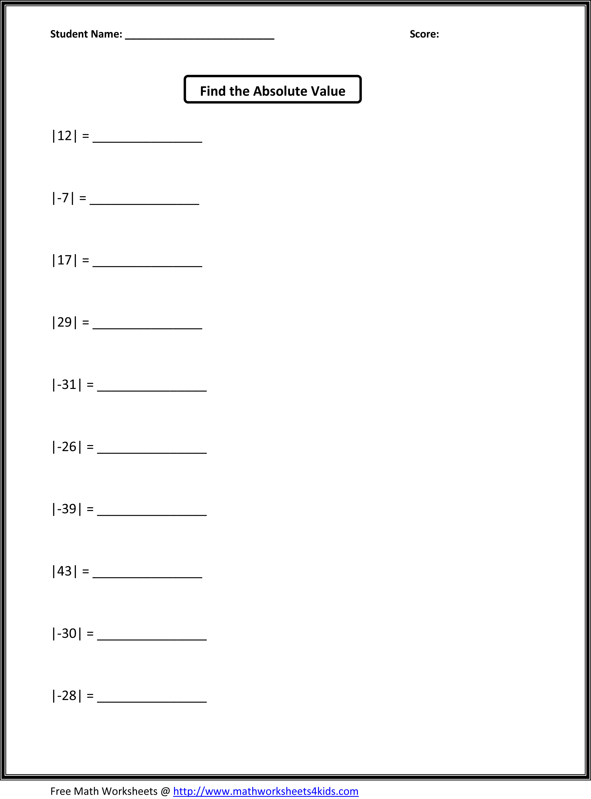 90 Printable 5Th Grad Math Worksheets 30