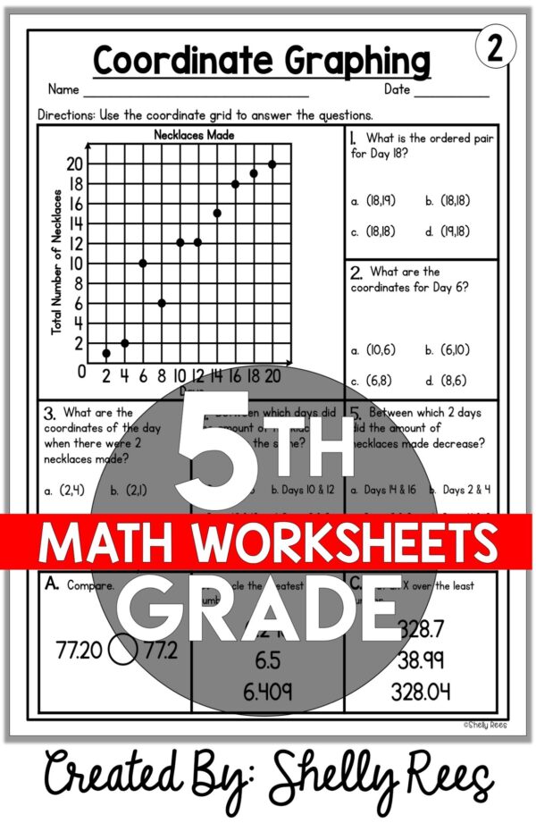 90 Printable 5Th Grad Math Worksheets 34