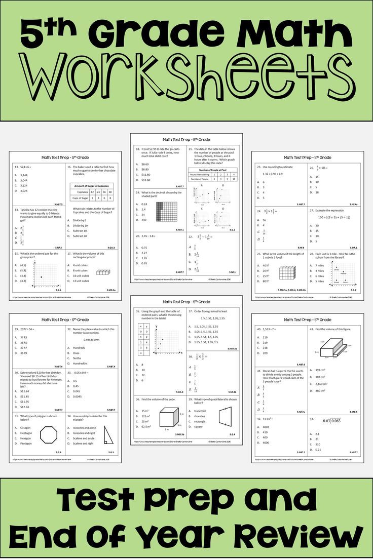 90 Printable 5Th Grad Math Worksheets 71