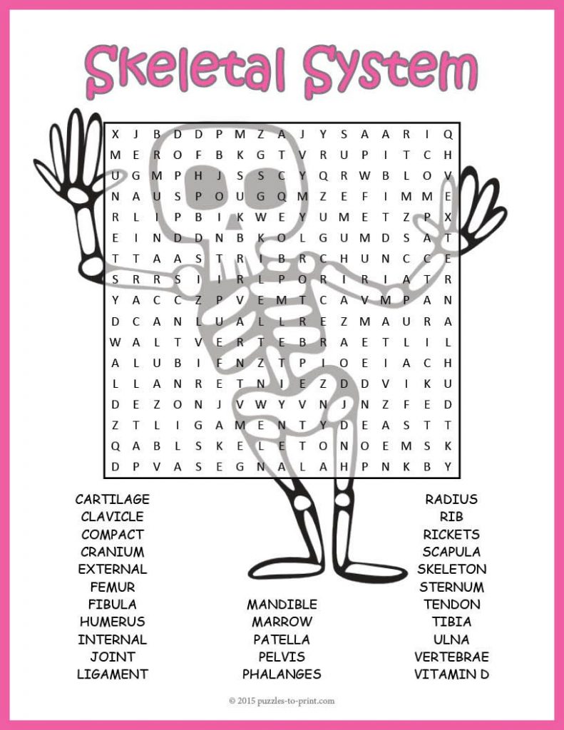 90 Printable Label The Skeleton Worksheet 19