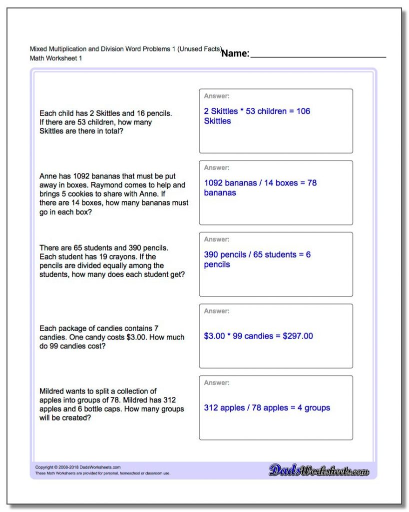 90 Printable Math Word Problems Worksheets 13