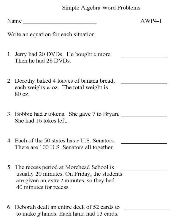 90 Printable Math Word Problems Worksheets 3