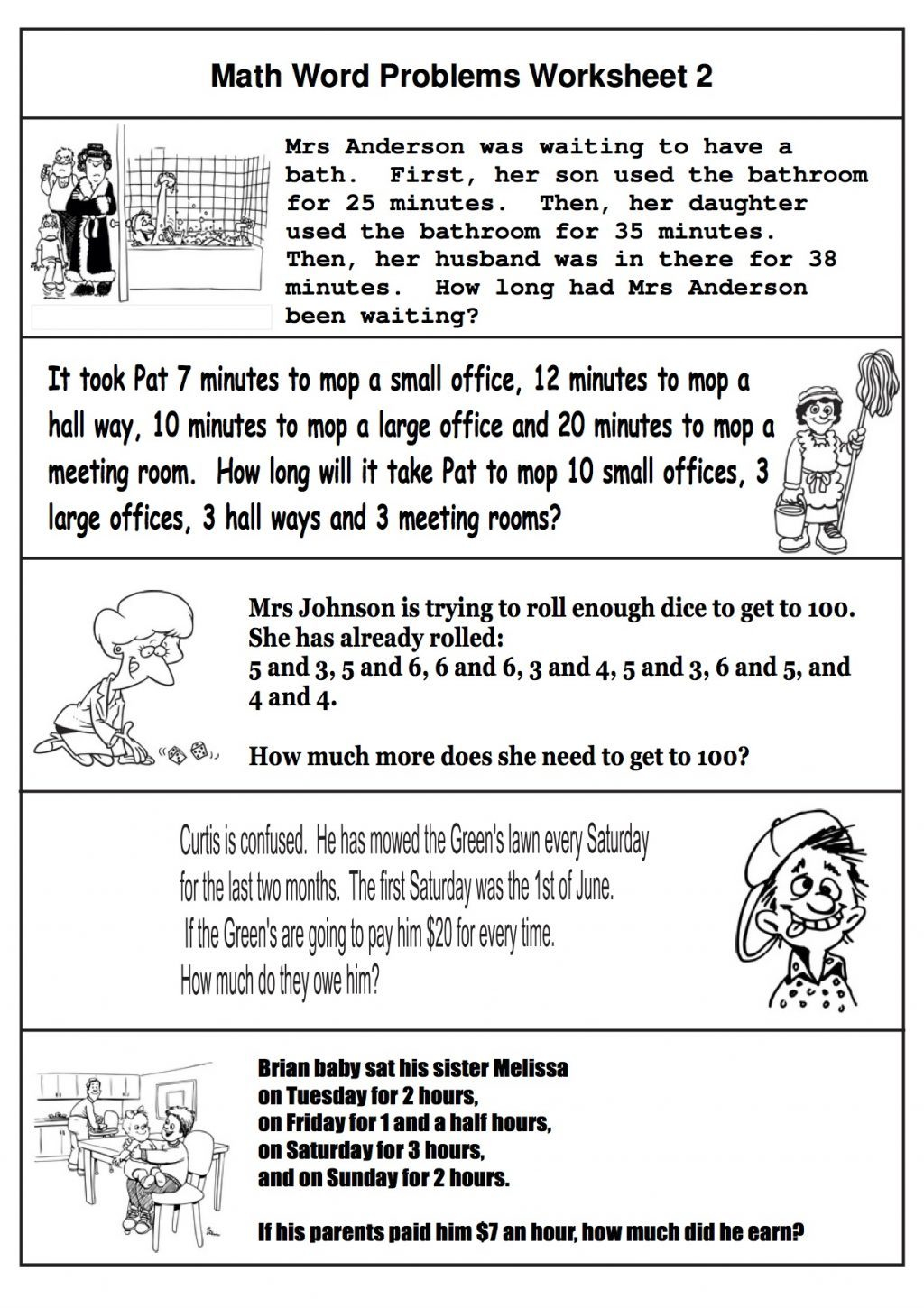 90 Printable Math Word Problems Worksheets 49