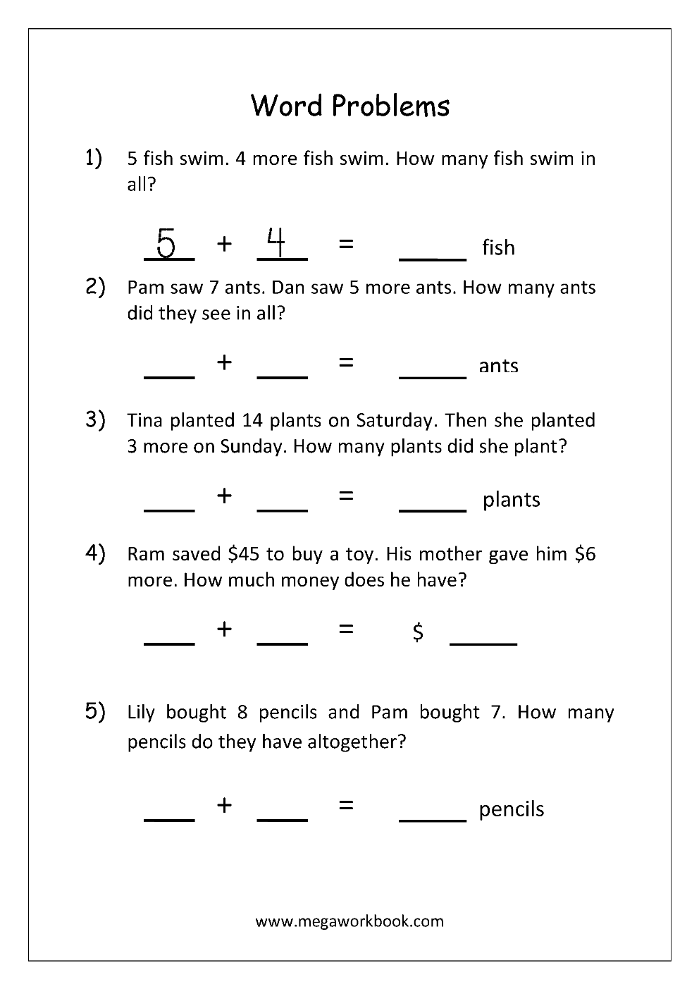 90 Printable Math Word Problems Worksheets 75