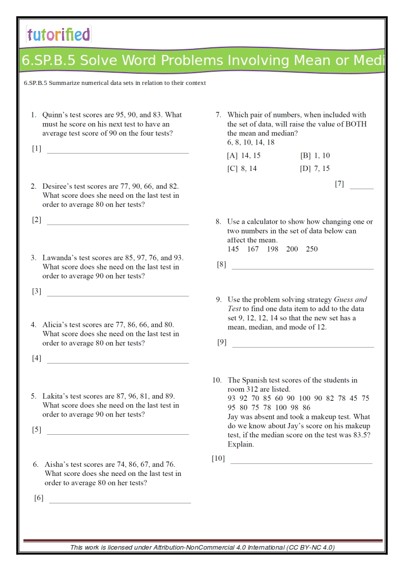 90 Printable Math Word Problems Worksheets 88