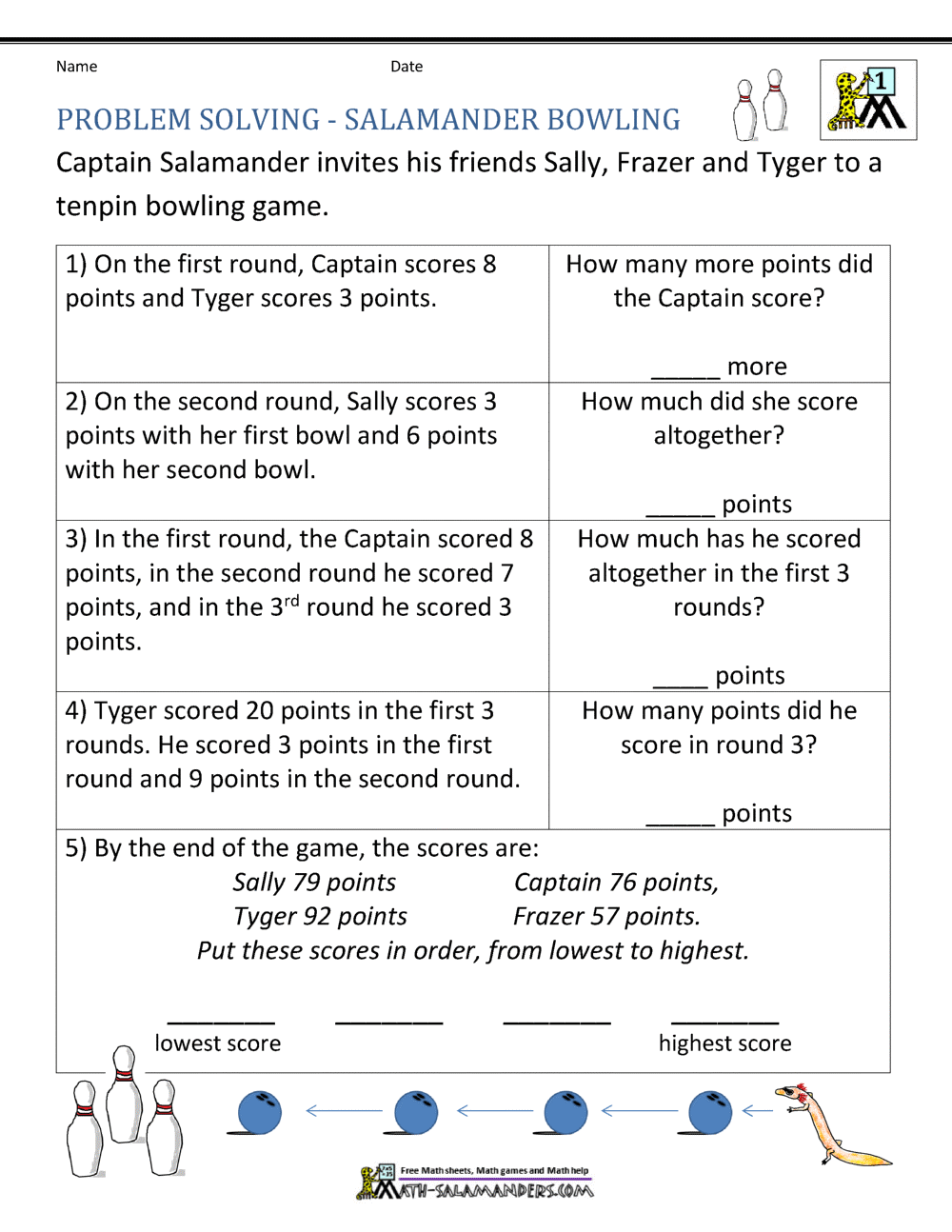 90 Printable Math Word Problems Worksheets 89