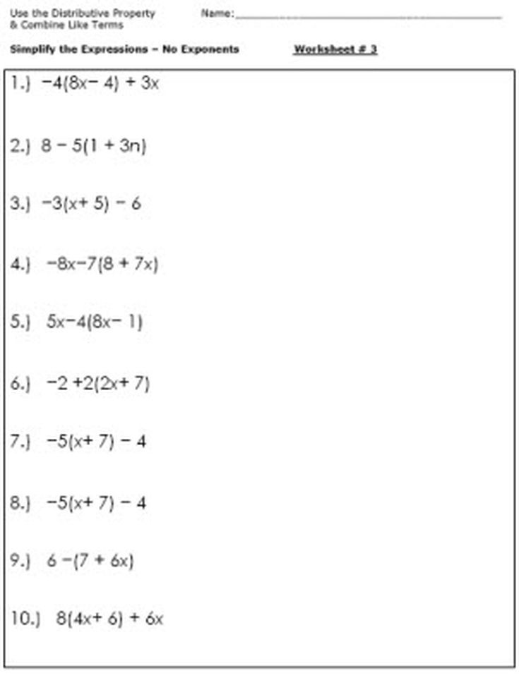 90 Printable Translating Algebraic Expressions Worksheet 13