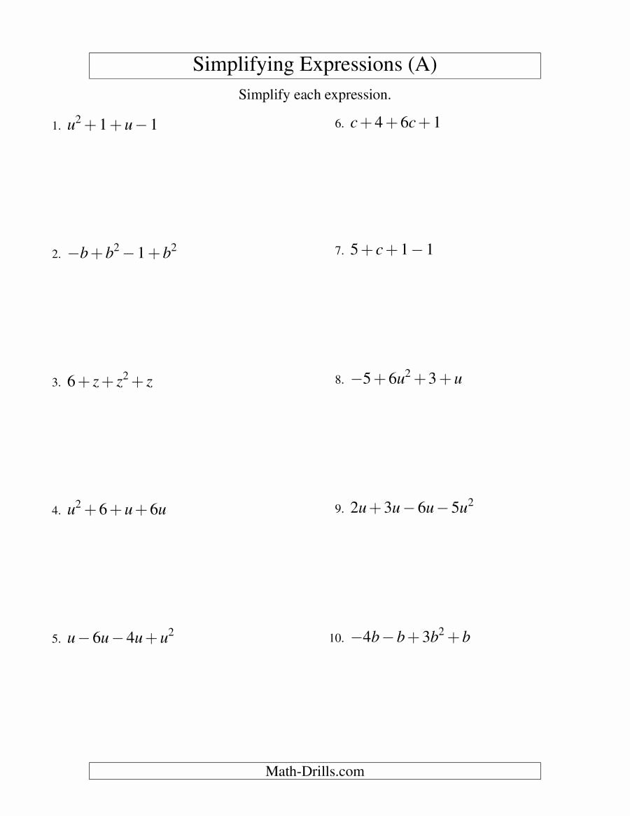 90 Printable Translating Algebraic Expressions Worksheet 34