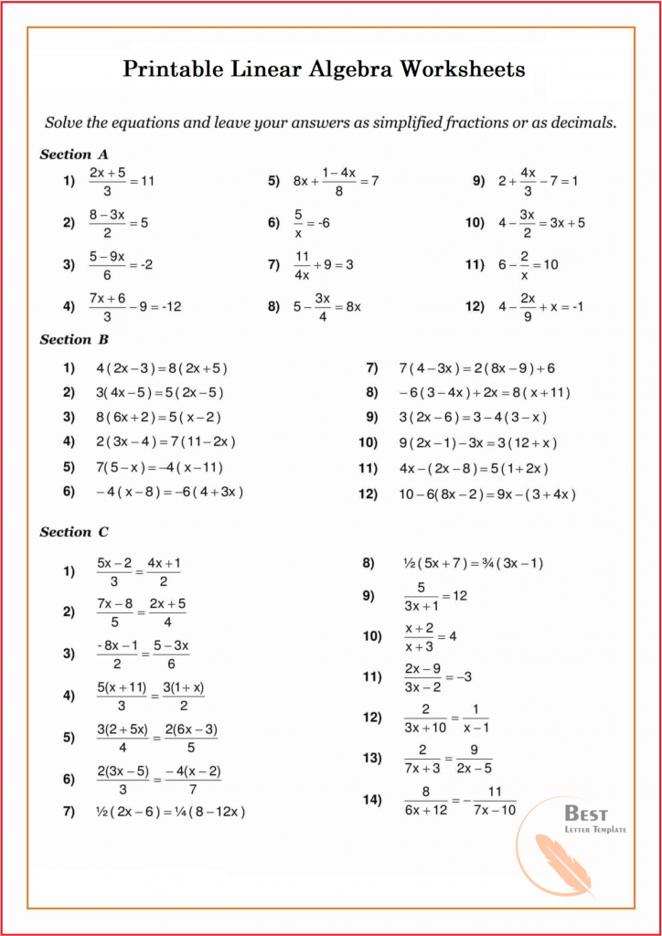 90 Printable Translating Algebraic Expressions Worksheet 35