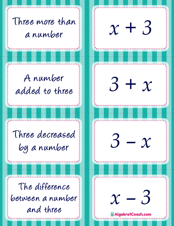 90 Printable Translating Algebraic Expressions Worksheet 38