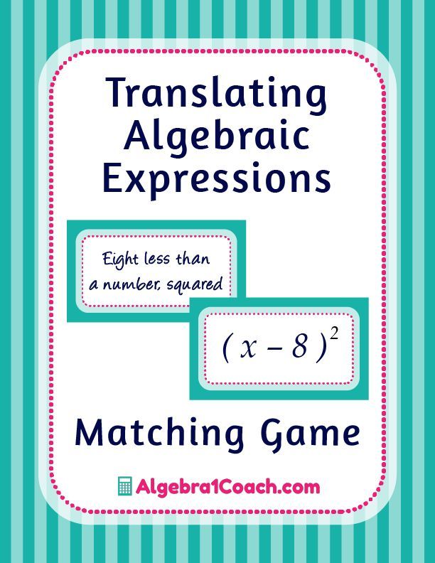 90 Printable Translating Algebraic Expressions Worksheet 42