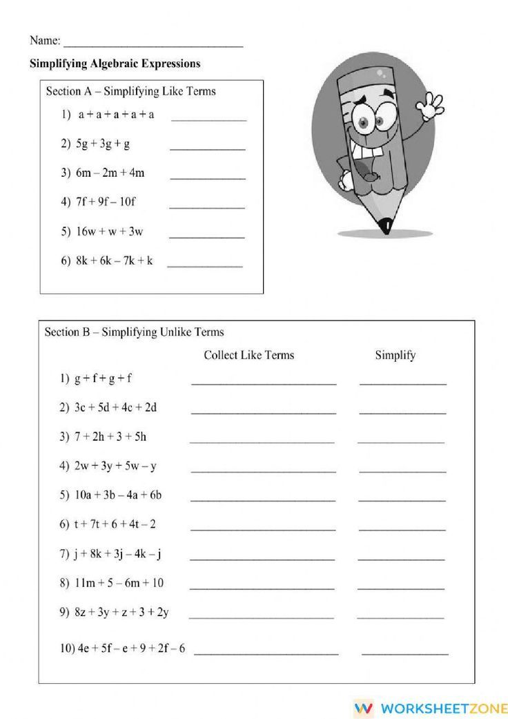 90 Printable Translating Algebraic Expressions Worksheet 5