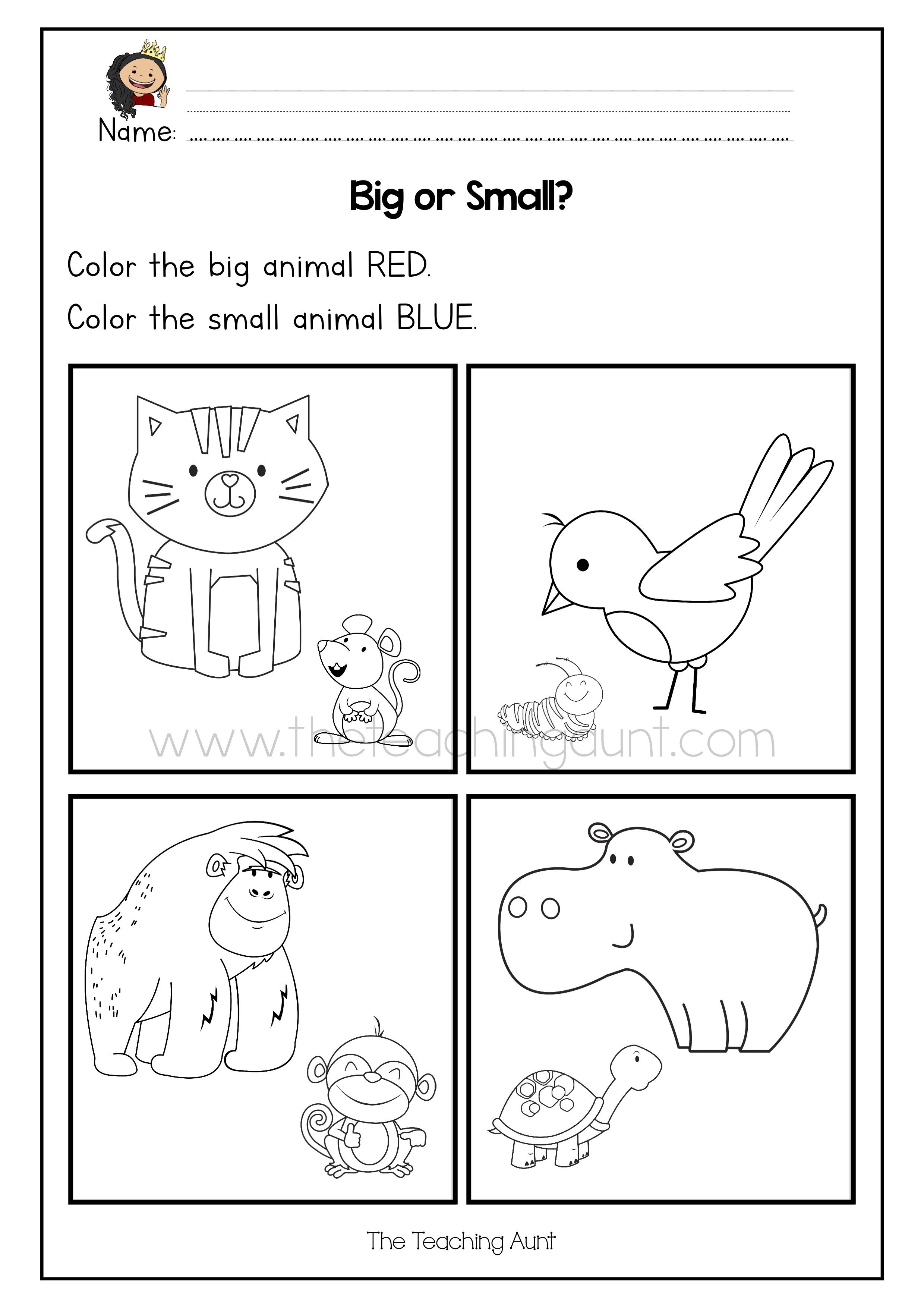 Get 85 Big And Small Worksheet Ideas 2