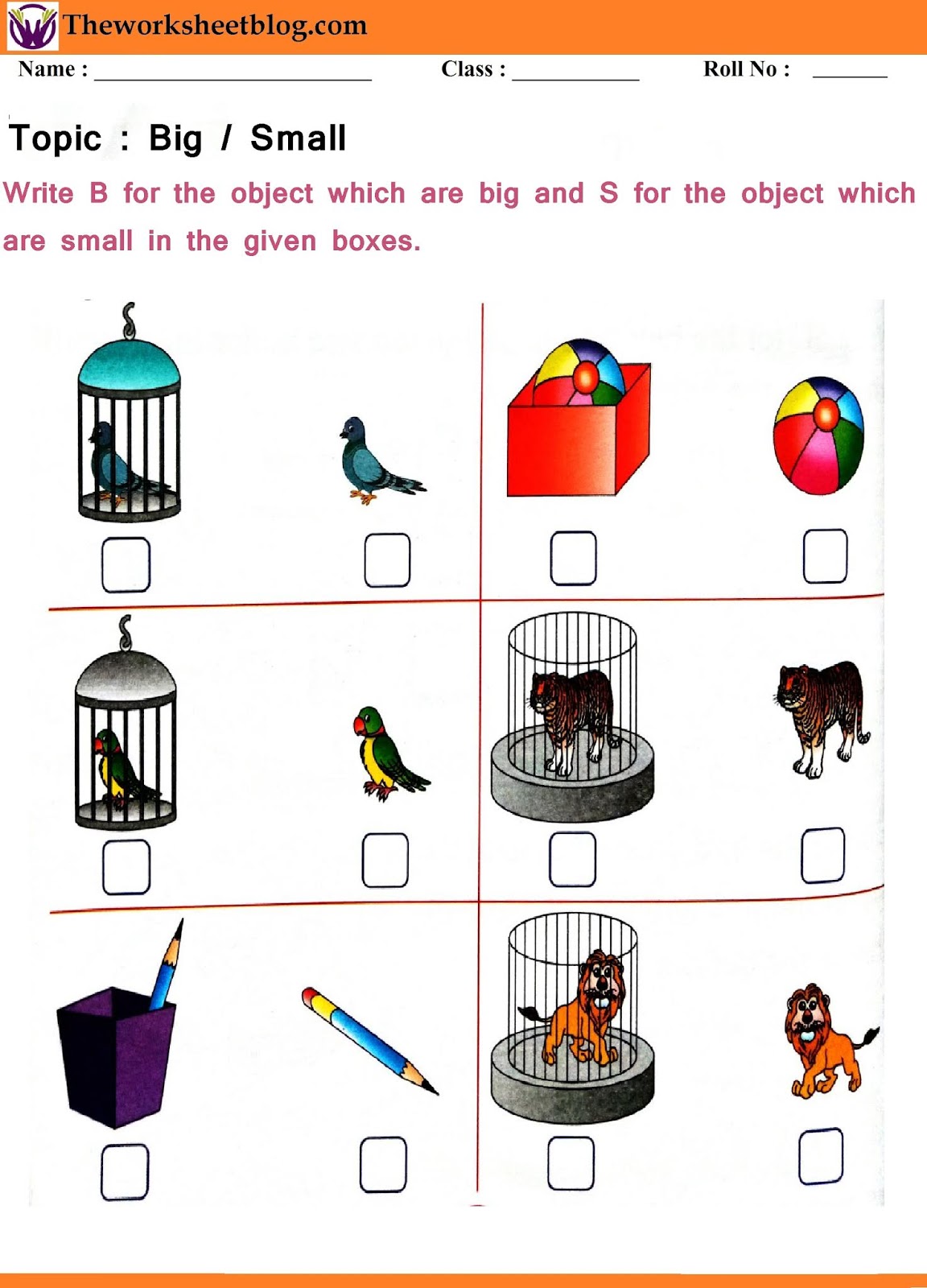 Get 85 Big And Small Worksheet Ideas 4