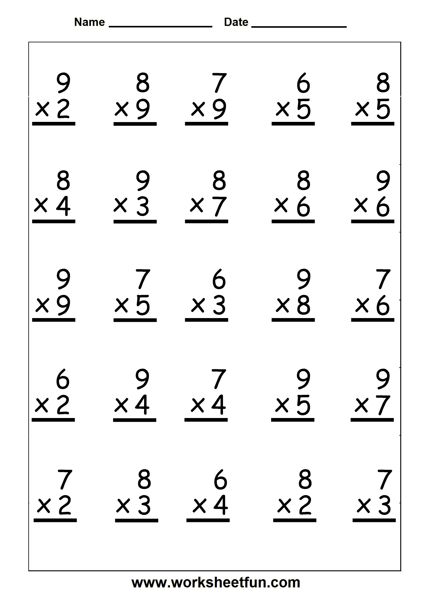 Get 85 Free Printable Multiplication Worksheet Ideas 30