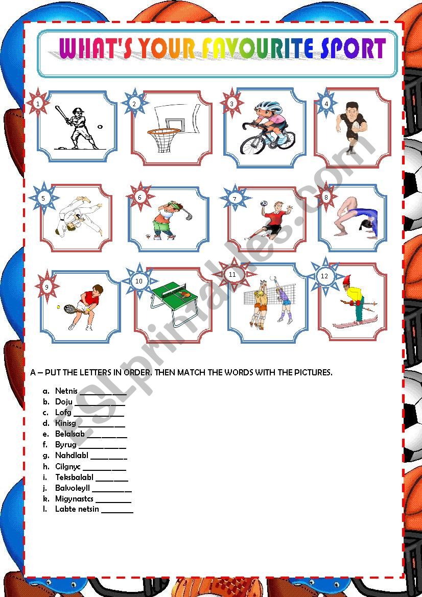 Get 85 Summer Sports Worksheet 38