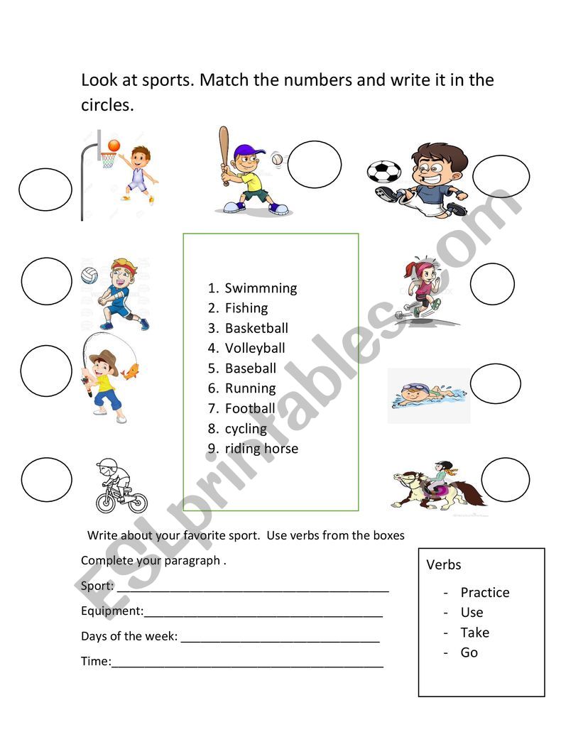 Get 85 Summer Sports Worksheet 65