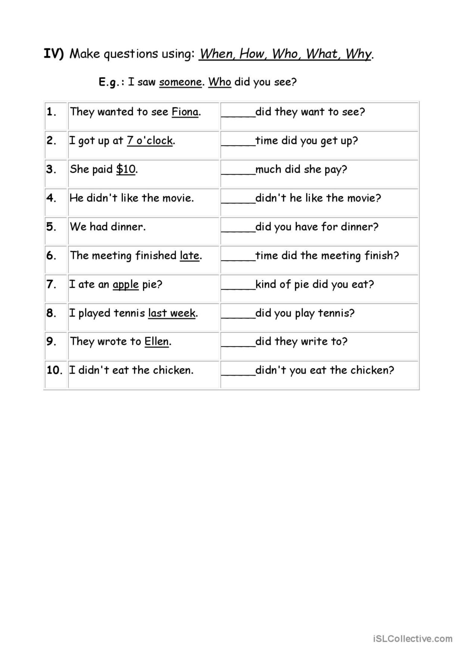 Get 85 Worksheets On Wh Questions Ideas 21