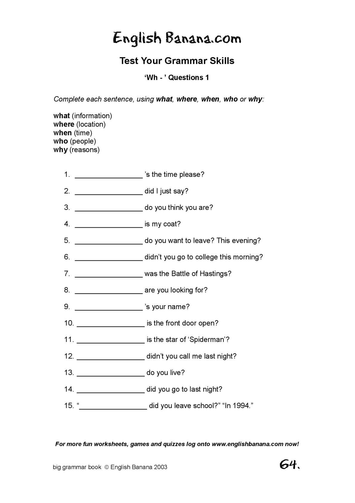 Get 85 Worksheets On Wh Questions Ideas 27