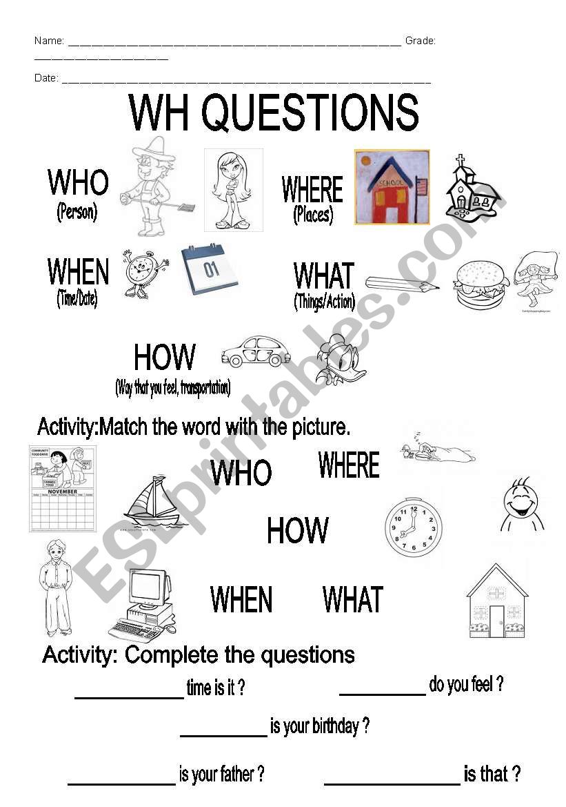 Get 85 Worksheets On Wh Questions Ideas 3