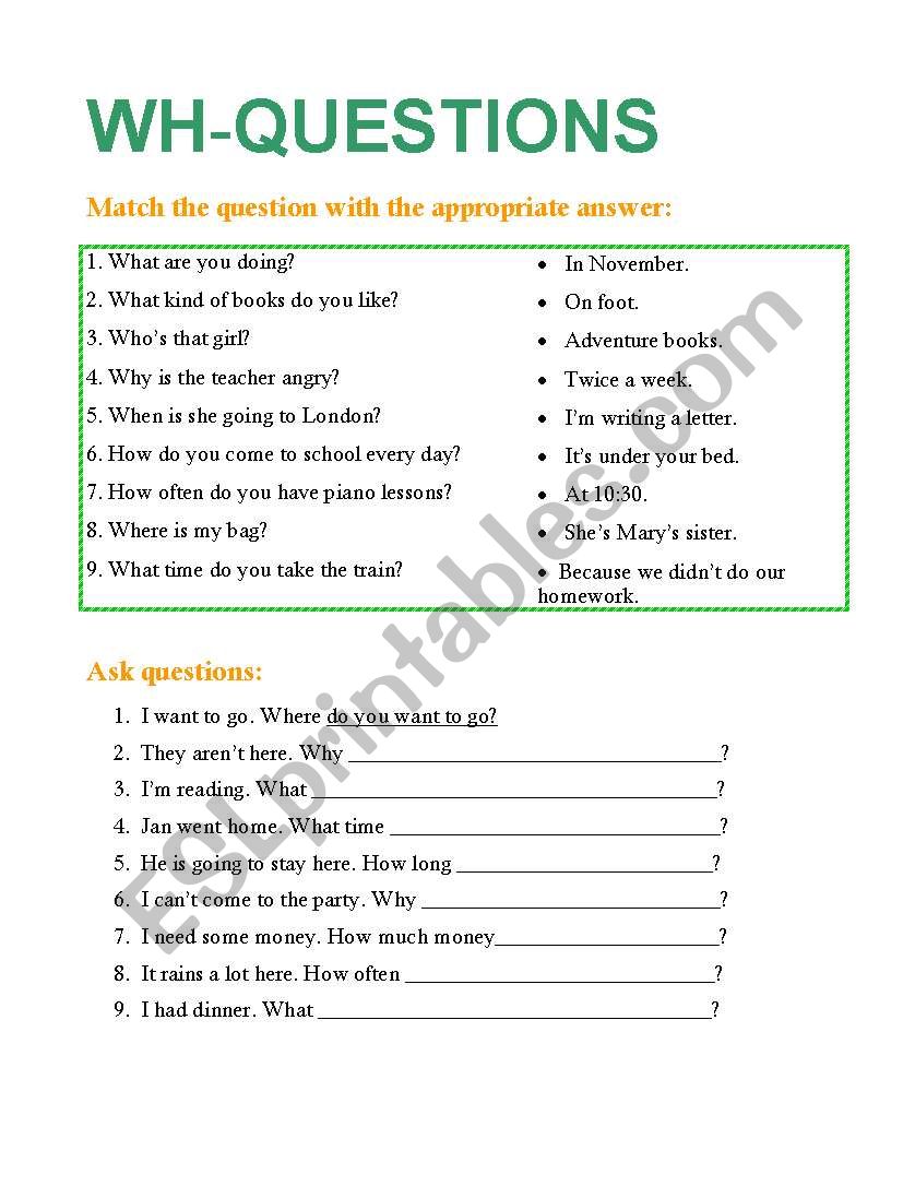 Get 85 Worksheets On Wh Questions Ideas 38