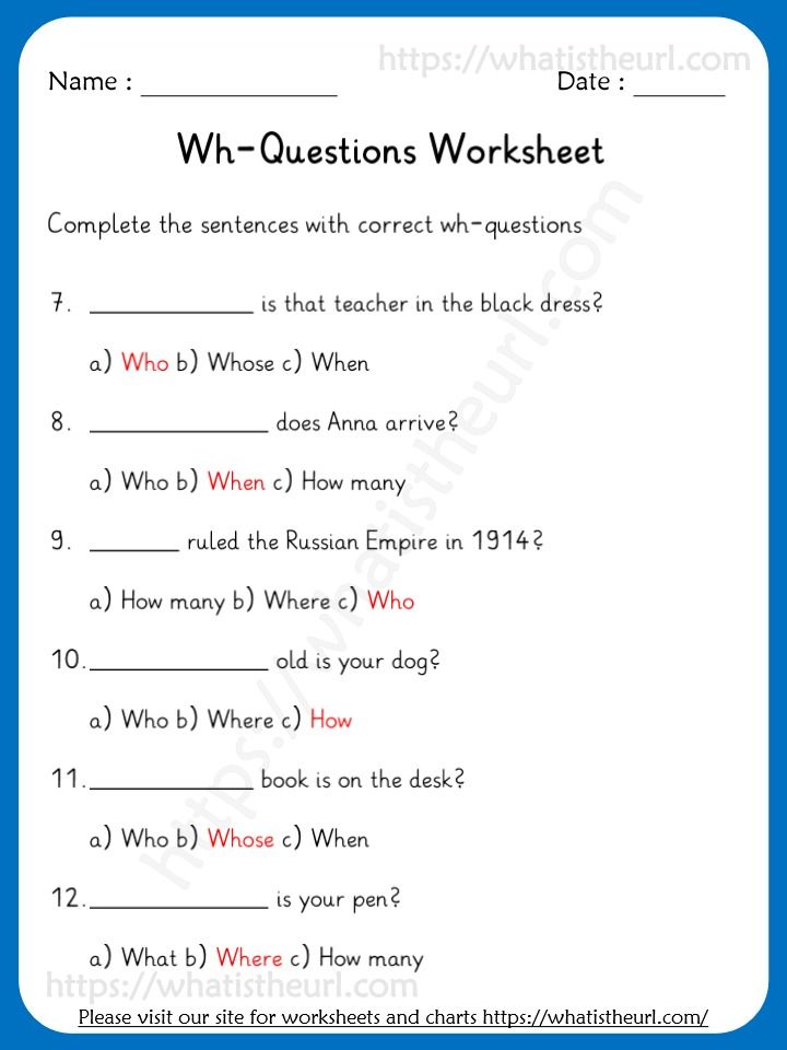 Get 85 Worksheets On Wh Questions Ideas 61